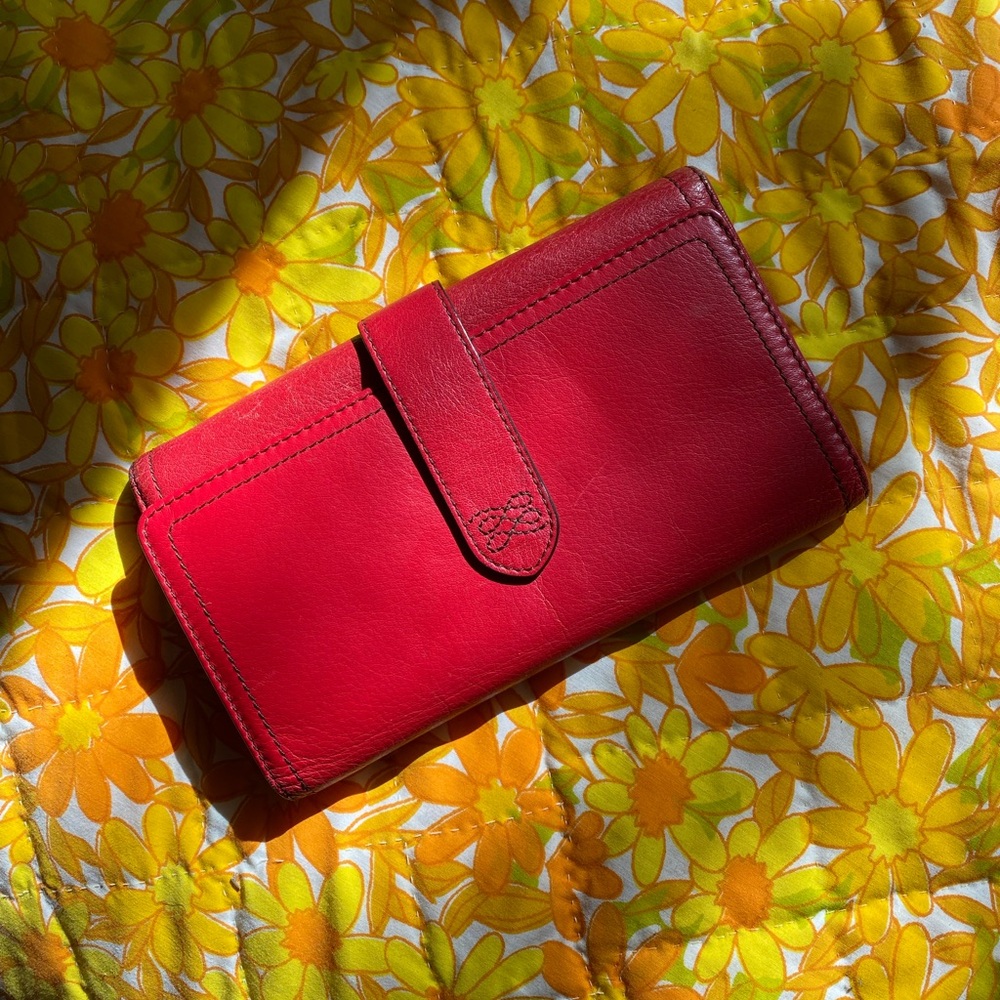Lancel Paris Luxury Vintage Red Leather Wallet